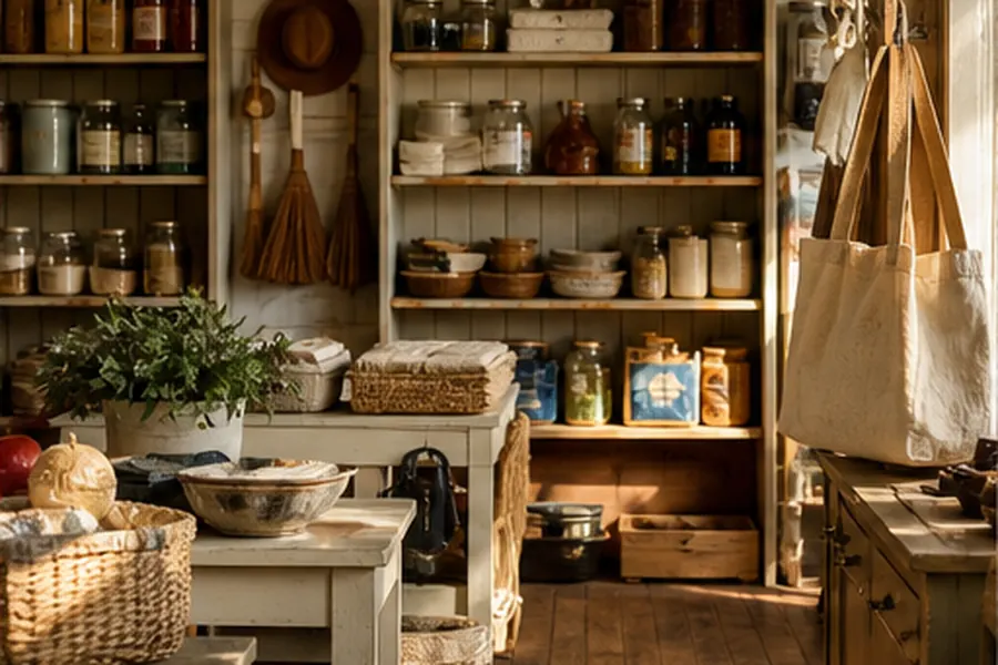 Small country store interior with general goods