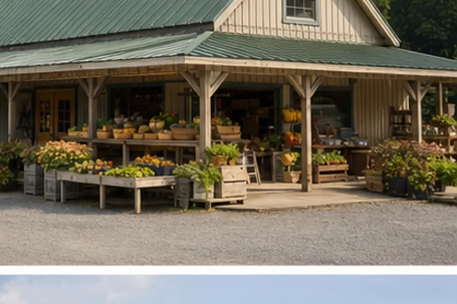 Indiana small town market exterior for Amish country shopping